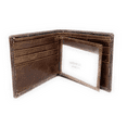 thumbnail image 3 of Western Men's Cowboy Leather Floral Tooled Laser Cut Multi Emblem Short Wallet in Multi Colors, 3 of 4