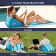 thumbnail image 2 of AquaPro Deluxe Unisex Pool Lounge and Backrest with Mat for Adults, Blue, 2 of 7