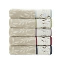 thumbnail image 6 of Madison Park Cotton Bath Towel Set, 6-Piece Absorbent Towels Set for Bathroom, Soft Floral Bath Towels, Hand Towels, Fingertip Towels, Green, 6 of 6