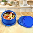 thumbnail image 4 of Oliveware Air Tight Lids for Benny Container | Set of 3 | Spill Proof | Leak Proof | For 290ml, 450ml, 600ml | Dishwasher & Freezer Safe (Midnight Blue), 4 of 5
