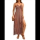 thumbnail image 2 of Vestido de Tirantes Finos para Mujer, Vestido de Verano, Pareo , Informal, Amarillo, Talla S, 2 of 8