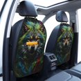thumbnail image 4 of Zufioo Realistic Style Colorful Wolf for Car Seat Kick-Proof Storage Pads 2 Pack, Anti-Stain Adjustable Car Seat Protectors for SUV, Jeep, Truck-One Size, 4 of 9