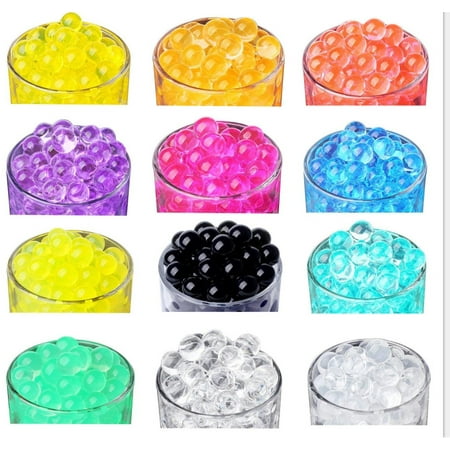 

500 Oversized Water Drops Large Hydrogel Beads Non-toxic Sensory Play Giant Fruit Jelly Pearl Rainbow Mix Plant Vase Filler Wedding Home Decor (500 Mix)