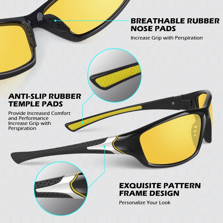 Sunier Polarized Night Vision Sports Sunglasses photo 3