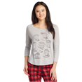 thumbnail image 1 of Aeropostale Stay Warm Pijama Camiseta para dormir para mujer, gris, mediano, 1 of 2