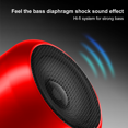 thumbnail image 5 of Red Portable Bluetooth Speaker - Dual Pairing, Stereo Bass, Waterproof, 5 of 5