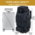 thumbnail image 5 of Vaupan Large Capacity Multi-Pocket Frame Hiking Backpack, 80L Camping Backpack with Charging Port, Scratch-Resistant Waterproof Outdoor Sport Travel Daypack Rucksack for Men Women (Black), 5 of 7