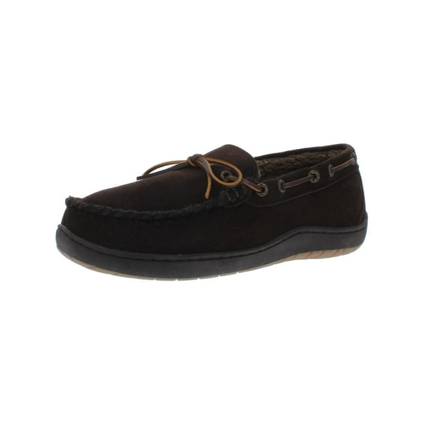 TempurPedic Mens Therman Suede Slip On Moccasin Slippers