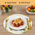 thumbnail image 4 of Sunflowers Gnomes Round 13 Inch Placemats Set of 6, Eucalyptus Spring Garden Floral HeatResistant Non Slip Place Mats for Dining Table, Wipeable Braided Kitchen Table Mats for Housewarming, 4 of 9
