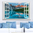 thumbnail image 2 of Window View Nature Landscape with Lake and Forest in Mountains Gallery 16x24 inches, 2 of 4