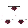 thumbnail image 3 of Methold Mascota Bandana Bowknot Mascota Pañuelo Algodón Decoración Animal Babero Bufanda con Collar, Rojo Negro, L Type2 NO2, 3 of 6