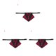 thumbnail image 5 of Methold Mascota Bandana Bowknot Mascota Pañuelo Algodón Decoración Animal Babero Bufanda con Collar, Rojo Negro, L Type2 NO2, 5 of 6