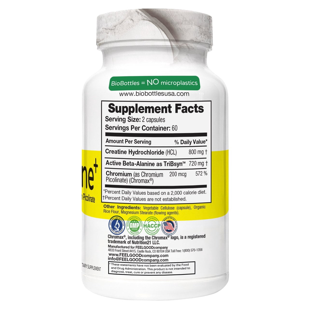 FEELGOOD Company Creatine+ 120 Vegan Capsules