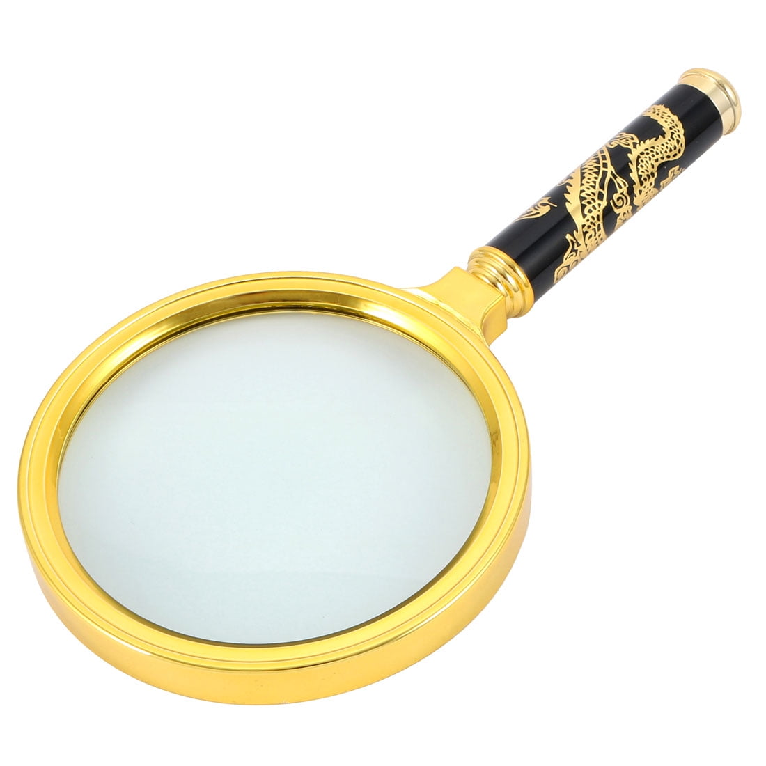 Handheld Metal Magnifier Magnifying Glass Reading Book Illuminated Magnifier 10X