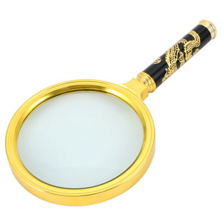 Insten 10X Magnifying Glass, 2 Inch Handheld Glass Reading Magnifier for  Small Print and Maps, Close Examination of Small Objects (Black) 
