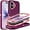 Purple/Pink, variant on XZQFDC  for iPhone 17 Case, Military Grade 3 in 1 Heavy Duty Shockproof/Drop Proof/Dust Proof Case with 2Pcs Tempered Glass Screen Protector (Black/Grey)