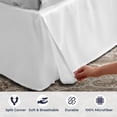 thumbnail image 3 of SGI bedding 15 inch Drop Bed Skirt Queen Size Platform Style, Classic Tailored Look, Elegant Pleated Style Dust Ruffle, Split Corners, Wrinkle Resistant Microfiber - White, 3 of 8