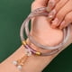 thumbnail image 4 of pares de brazaletes de cristal de estilo chino, brazaletes de decoración de borlas a juego con trajes tradicionales para mujeres/niñas-púrpura, 4 of 5