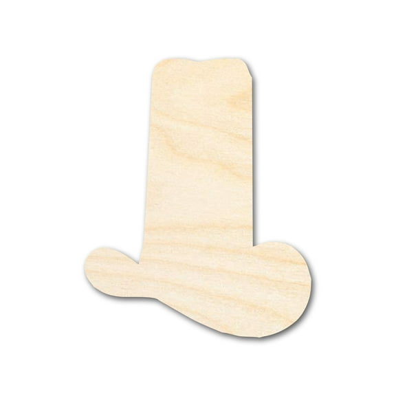 Unfinished Wood Comically Tall Cowboy Hat Shape 14" / 1/4"