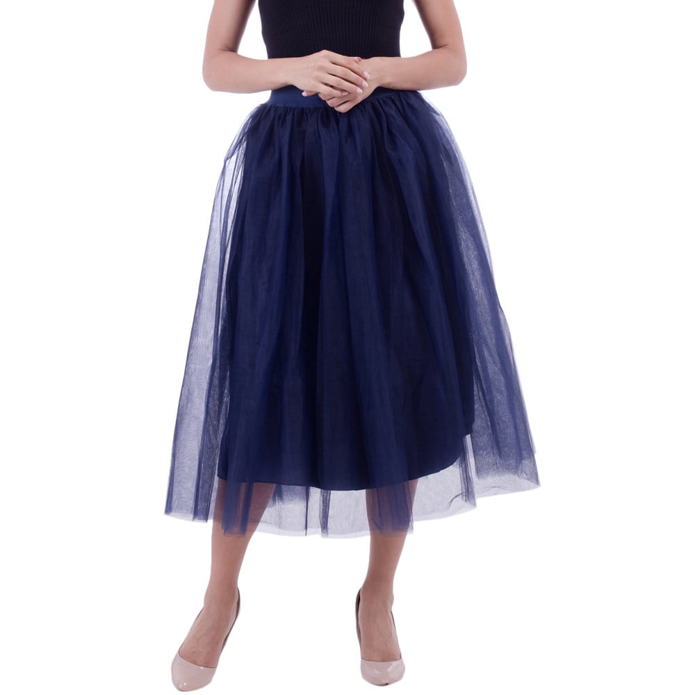 iOPQO womens dresses Plus Size Mesh Tulle Skirt Princess Skirt Mesh Bubble Skirt skirts for women Walmart.com