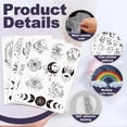thumbnail image 3 of 4 Sheets Sun Moon Water Soluble Embroidery Stabilizers 11.69x8.27 Inches Stick and Stitch Embroidery Paper Adhesive Embroidery Transfer Paper for Shirts Coats Bags, 3 of 7