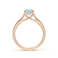 thumbnail image 2 of Angara Natural 1 Ct. Aquamarine Solitaire Ring in 14K Rose Gold for Women (Ring Size: 6.5), 2 of 10