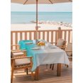 thumbnail image 2 of Outdoor Tablecloth with Umbrella Hole for Patio/Picnic/Party/Camping, Teal Beach Coastal Waterproof Table Cloth Rectangle Table Cover Washable, Summer Nautical Ocean Seaside (60"x 84"), 2 of 8