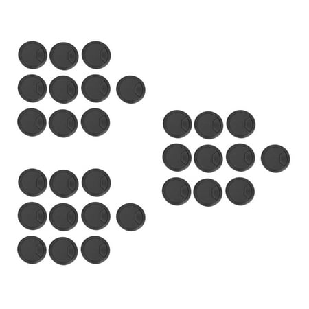 

30 Pcs Round Plastic Computer Desk Cable Grommet Hole Cover 50mm Black