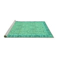 thumbnail image 2 of Ahgly Company Machine Washable Indoor Rectangle Oriental Turquoise Blue Traditional Area Rugs, 3' x 5', 2 of 4