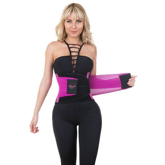 Fiorella Shapewear Neo Sweat Adjustable Unisex Extreme Neoprene Black Waist Trainer Belt