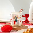 thumbnail image 4 of NWOKYZGH Christmas Mug Ceramic Merry Christmas Tree Mug with Spoon and Lid Festive Xmas Gift Cup for Hot Chocolate Coffee Eggnog, Microwave and Dishwasher Safe, 4 of 6