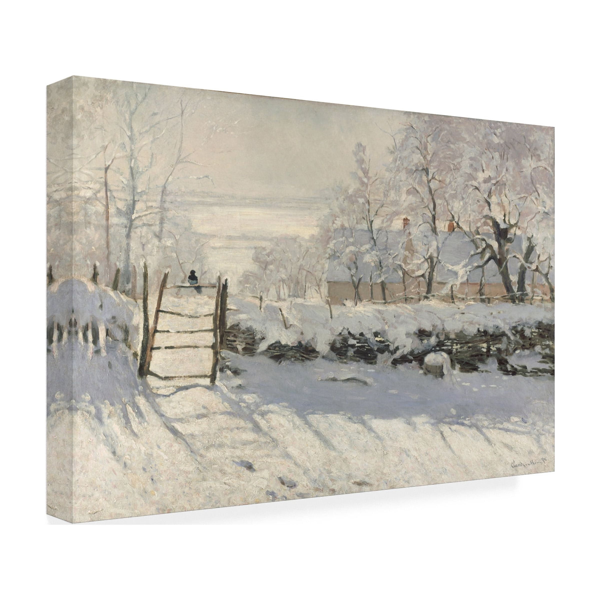 Claude Monet 'The Magpie, 1869' Canvas Art
