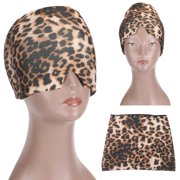 Migraine Relief Cap, Migraine Ice Head Wrap, Headache Relief Hat for Migraine, Gel Hot Cold Therapy Migraine Relief Cap,Leopard