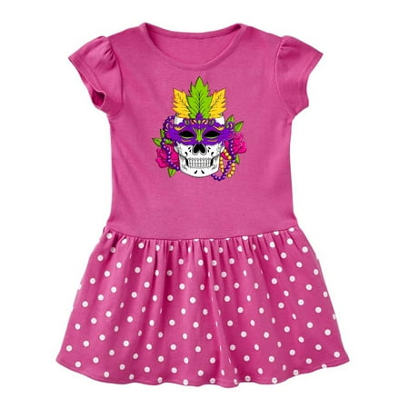 

Inktastic Mardi Gras Skull with Masquerade Mask Gift Baby Girl Dress