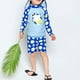 thumbnail image 5 of Odeerbi 3-8 Años Trajes de Baño Antisarpullido de Manga Larga Para Niños Traje de Baño de Entrenamiento Atlético de Dos Piezas Traje de Baño de Dinosaurio, 5 of 9