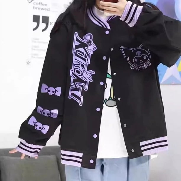 Sanrio Kuromi Hip Hop Fashion Cardigan Top 2000s Aesthetic
