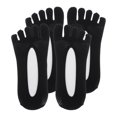 thumbnail image 4 of Calcetines invisibles de cinco dedos para mujer Sunnimix 2 pares negro, 4 of 8