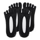 thumbnail image 4 of Calcetines invisibles de cinco dedos para mujer Sunnimix 2 pares negro, 4 of 8