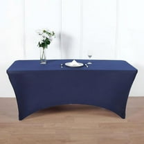 8 feet Blue Rectangular Spandex Fitted Elastic Stretchable Tablecloth Table Covers Wedding Party Decorations Dining