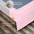 thumbnail image 3 of Dee's Collection Magic Bed Skirt 18 Inch Drop Length 100% Microfiber Fabric Pleated Split Corners (Short King-Pink), 3 of 6