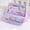 Purple, variant on Nkmbld Pencil Case Large Capacity Clear Pencil Pouch with Zipper, Portable Pencil Case Pouch Organizer, Multi-Layer Aesthetics Makeup Bag, Pencil Box