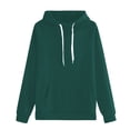 thumbnail image 4 of Chandail à Capuchon pour Femmes, Comdrip Chandail à Capuchon pour Femmes d'Automne et d'Hiver, Mode, Grande Taille, Vert 2TG, 4 of 5