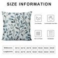thumbnail image 6 of COMIO  Classical Jacquard Teal Leaf Pattern Square Decorative Throw Pillow Case Cushion Cover 2pc, 6 of 6