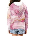 thumbnail image 3 of DISNIMO Marble Hoodie Girls Pink Hoodies Kids Zippered Hoodie with Zipper for Girls Zip Up Sweatshirts Size 6-7 Boys Hooded Jacket Childrens Fall Clothes Little Girls Long Sleeve Hoodies, 3 of 7