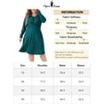thumbnail image 5 of Agnes Orinda Plus Size Dresses For Women Long Sleeve Elegant Knitted Criss Cross V Neck Sweater Midi Dress, 5 of 5