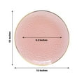 thumbnail image 3 of HLONK 10 Pack Glitter Gold Clear Hammered Plastic Charger Plates  Round Disposable Serving Plates With Gold Rim - 13”, 3 of 11