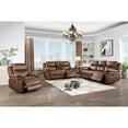 thumbnail image 3 of New Classic Furniture Ryland Polyester Fabric Sofa with Dual Recliner in Brown, 3 of 10