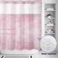 thumbnail image 3 of No Hook Shower Curtain, Dusty Rose Shower Curtains for Bathroom with See Through Top Window, Vintage Solid Color Modern Minimalist Distressed Waterproof & Washable Bath Curtain 66"x72", 3 of 9
