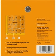 Fiskars 4.5in Square Sewing Ruler, Clear with Two-Toned Grid Lines and Measurements