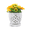 White, variant on mdj pottery Ceramic Orchid Pot, 5.9 Inch White Glazed Planter with Drainage Hole, Vent Holes & Attached Matching Saucer